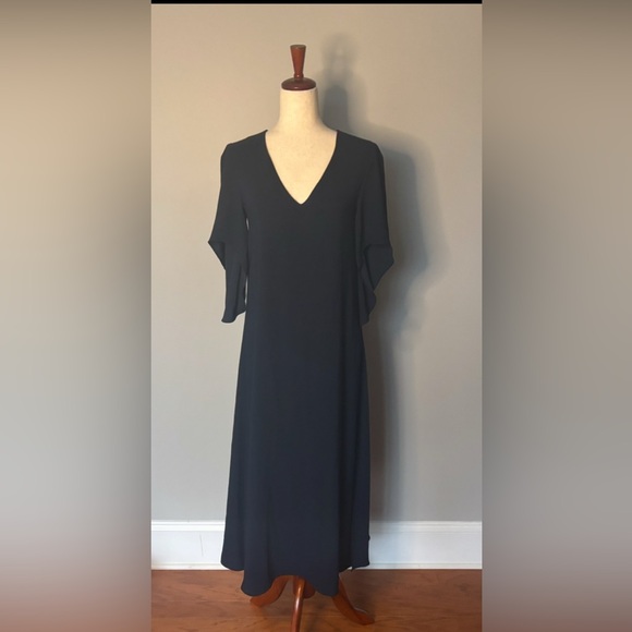 NWT $272) Arina Cate Navy Flowy Meredith Maxi Dress - Size XS - Picture 2 of 5